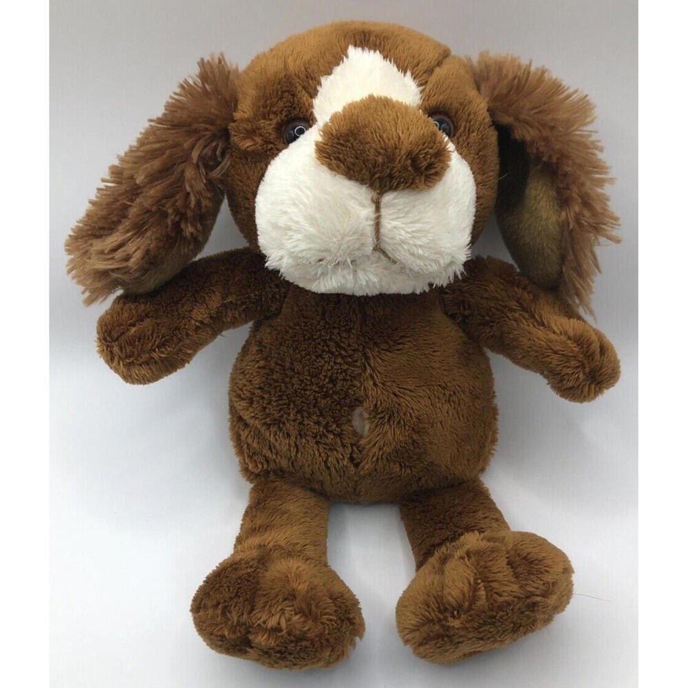 It's All Greek to Me Plush Brown Puppy Dog w belly button vintage cute rare 8"